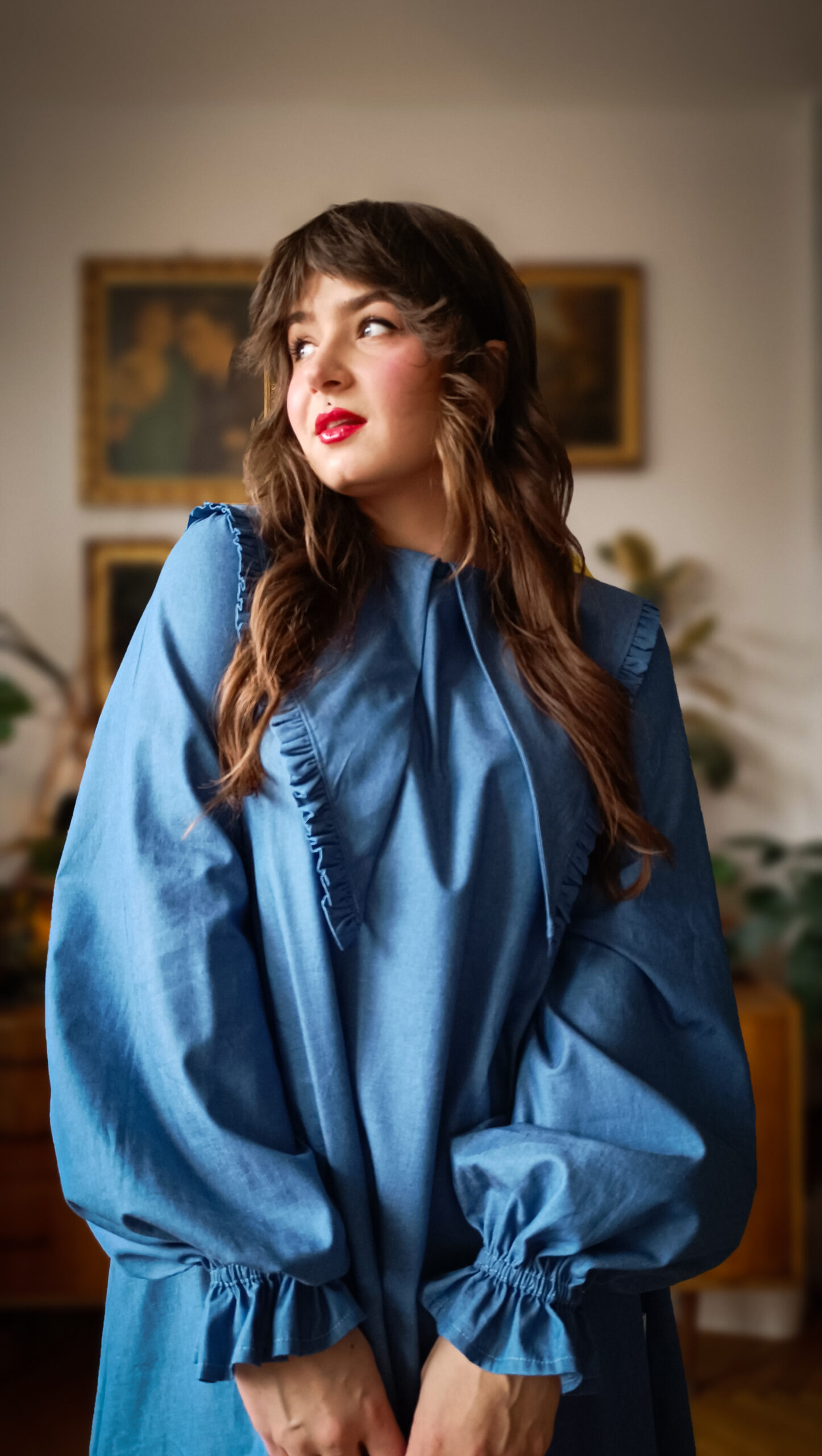 jeansowa sukienka z kołnierzem to moje