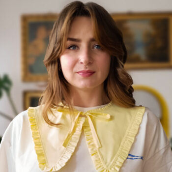 żółty kołnierzyk bawełniany