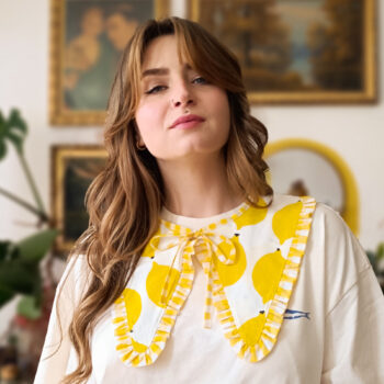 kołnierzyk bawełniany w cytryny