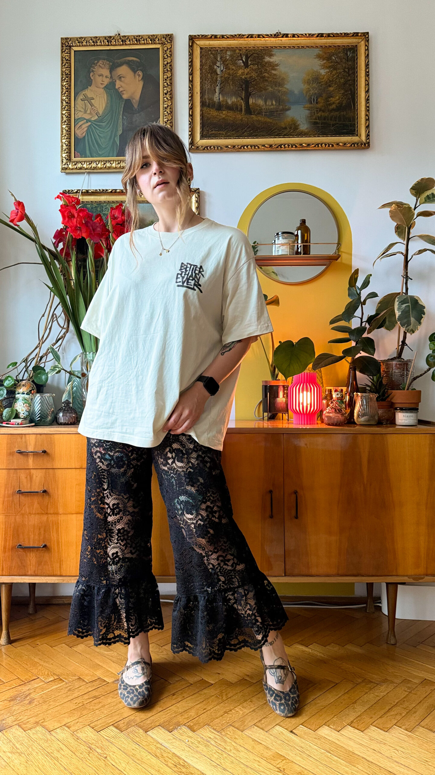 koronkowe spodnie to moje czarne koronkowe spodnie z falbanką