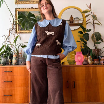 brązowe spodnie sztruksowe to moje