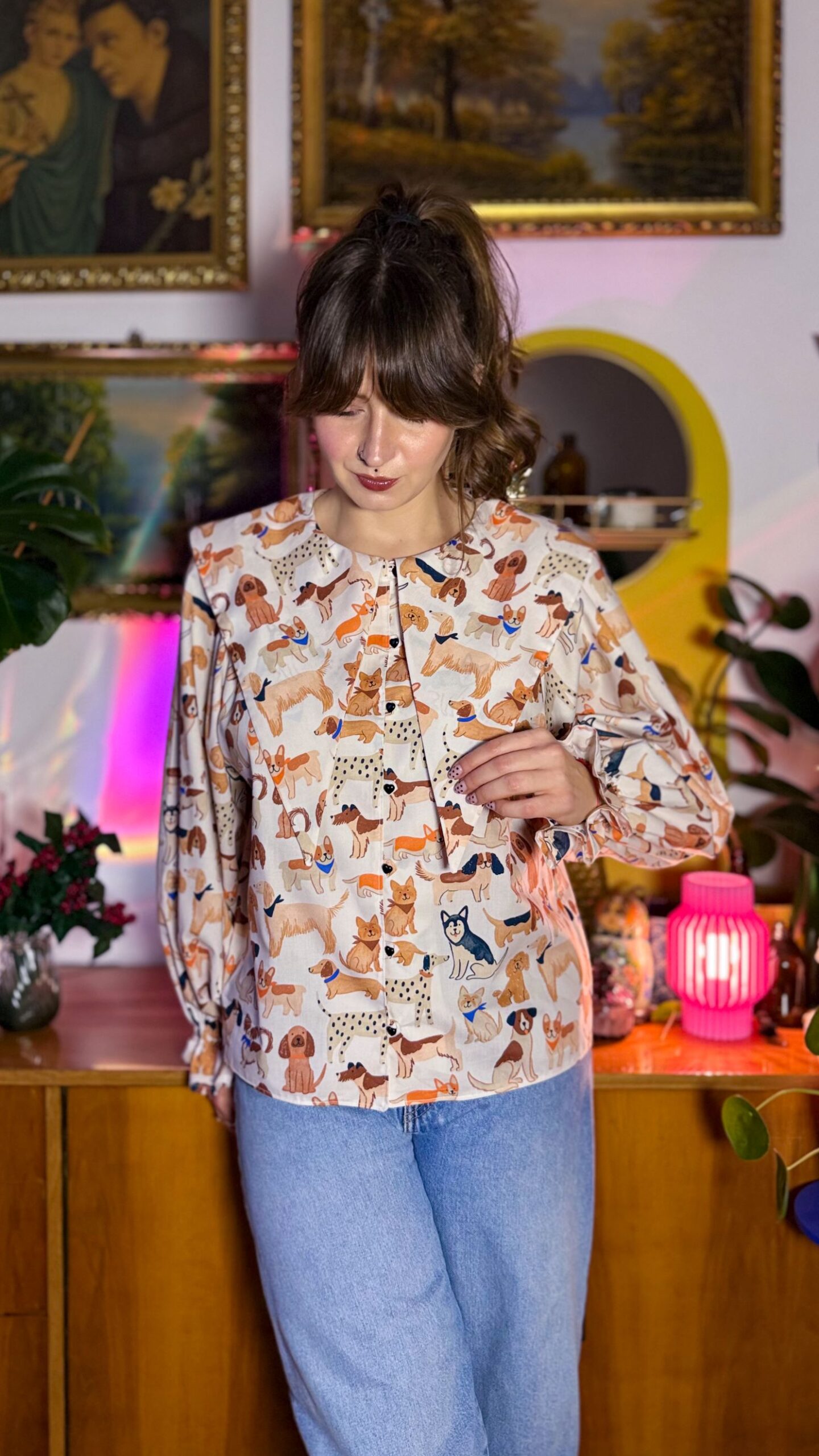 koszula z kołnierzem w pieski 3