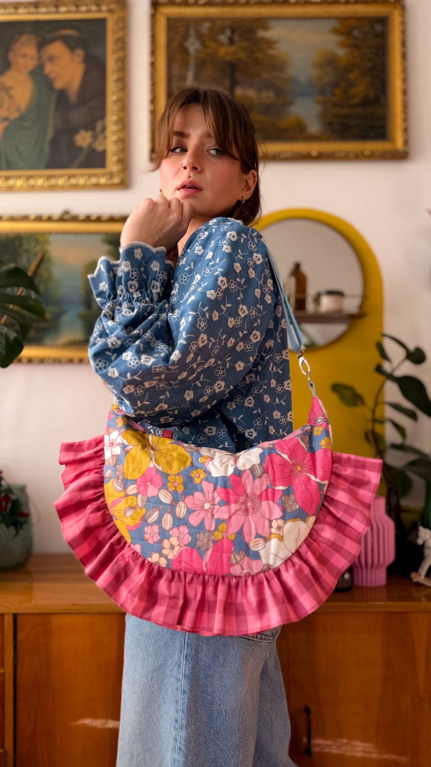 torebka niebieskie kwiaty 2